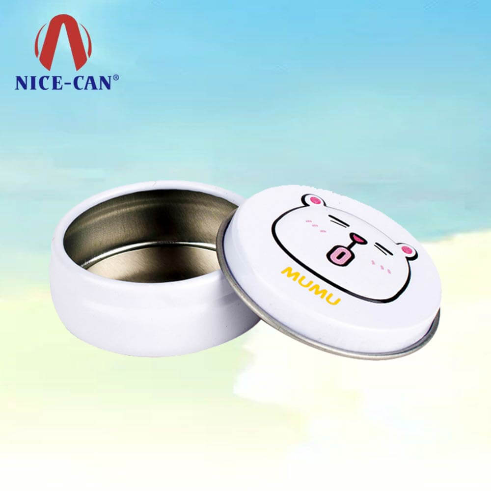 Cosmetic aluminum round lip balm tins tin lip balm containers metal can