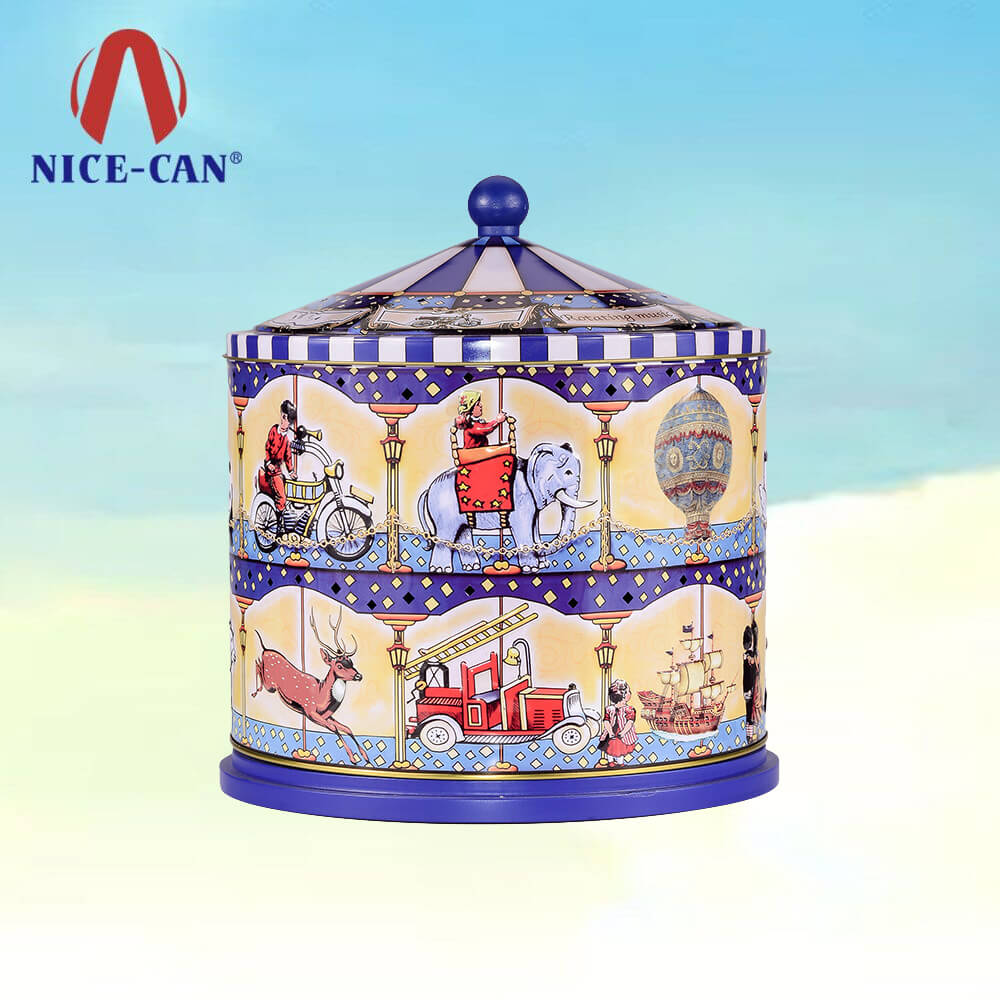 Musical Box Shaped Jewelry Necklace Packing Container Tin Boxes