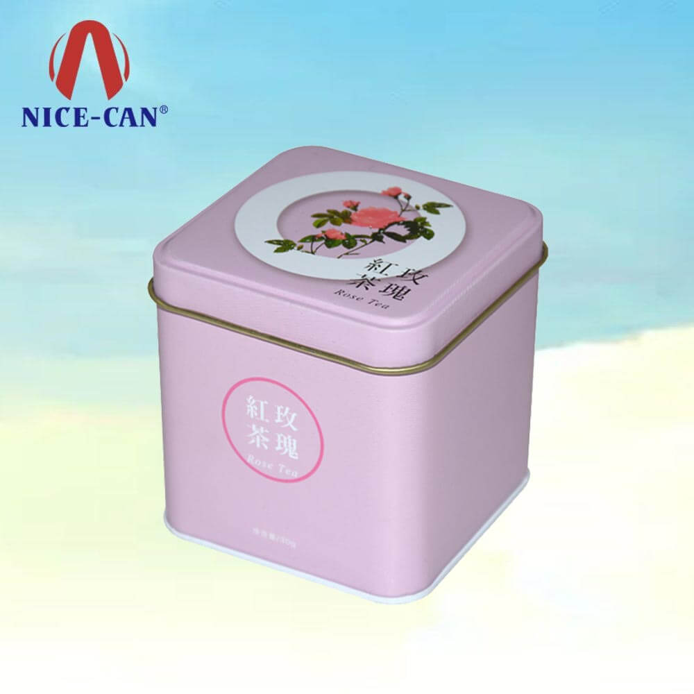 Square tea tins square tin box container square tins with lids small tin cans