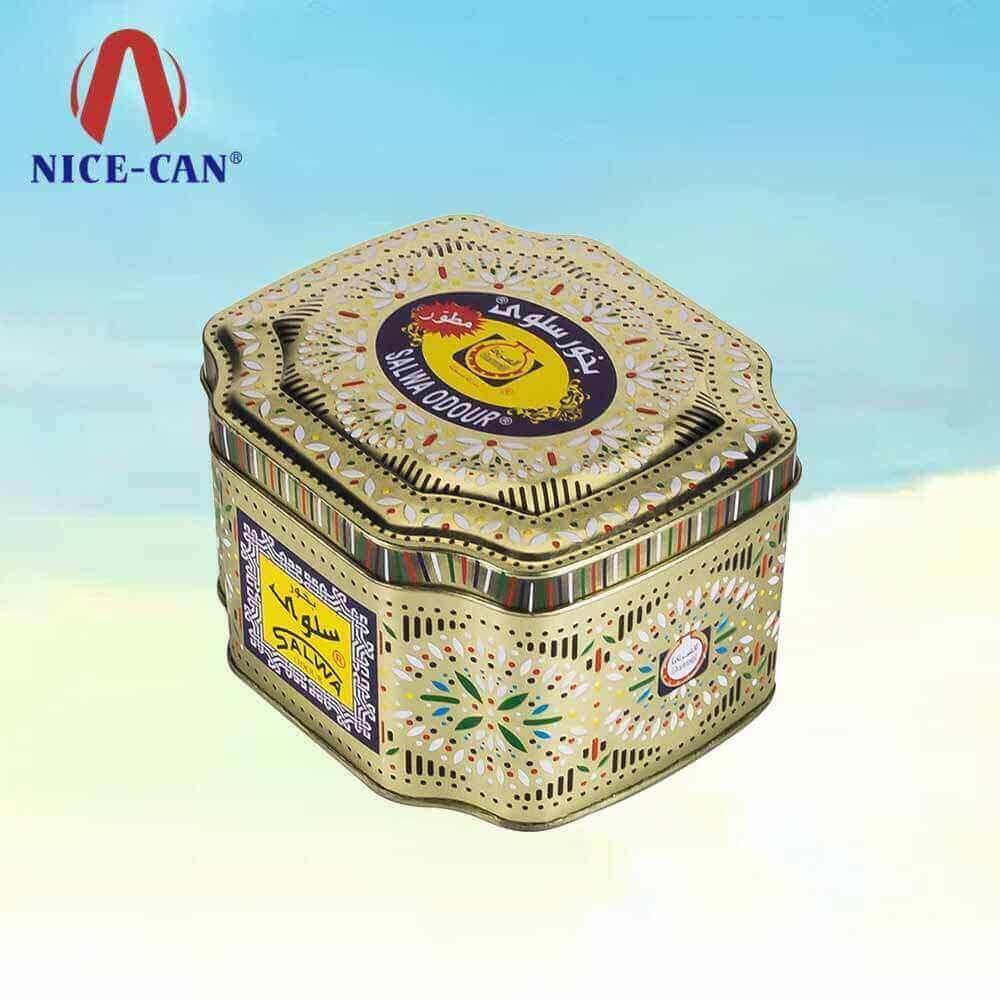 Metal spice tin containers octagonal vintage sunshine biscuit tin can