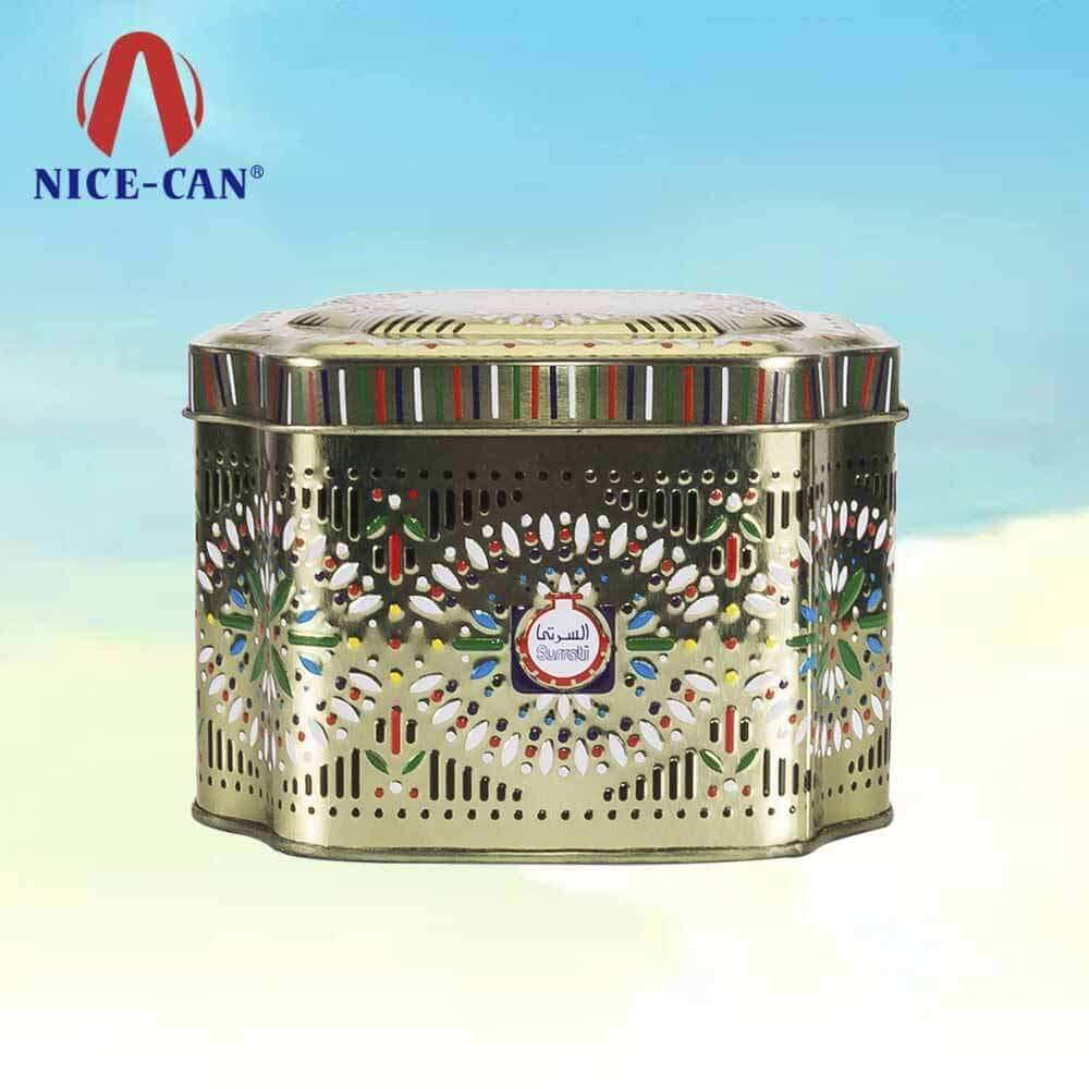 Metal spice tin containers octagonal vintage sunshine biscuit tin can